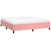 Estructura De Cama De Terciopelo Rosa 160x200 Cm Vidaxl