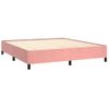 Estructura De Cama De Terciopelo Rosa 160x200 Cm Vidaxl