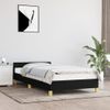 Estructura De Cama Con Cabecero De Tela Negro 90x190 Cm Vidaxl