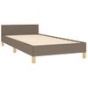 Estructura De Cama Con Cabecero Sin Colchón Tela Taupe 90x190cm Vidaxl