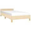 Estructura De Cama Con Cabecero De Tela Color Crema 100x200 Cm Vidaxl