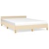 Estructura De Cama Con Cabecero De Tela Color Crema 140x190 Cm Vidaxl