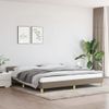 Estructura De Cama Con Cabecero De Tela Gris Taupe 200x200 Cm Vidaxl