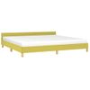 Estructura De Cama Con Cabecero De Tela Verde 200x200 Cm Vidaxl