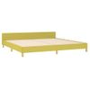 Estructura De Cama Con Cabecero De Tela Verde 200x200 Cm Vidaxl