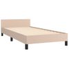 Estructura De Cama Cabecero Cuero Sintético Capuchino 80x200cm Vidaxl