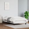 Estructura De Cama Con Cabecero Cuero Sintético Blanco 90x190cm Vidaxl