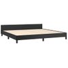 Estructura De Cama Con Cabecero Cuero Sintético Negro 200x200cm Vidaxl