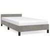 Estructura De Cama Con Cabecero Terciopelo Gris Claro 80x200 Cm Vidaxl