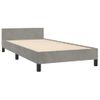 Estructura De Cama Con Cabecero Terciopelo Gris Claro 80x200 Cm Vidaxl