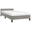 Estructura De Cama Con Cabecero Terciopelo Gris Claro 90x190 Cm Vidaxl