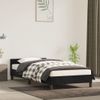 Estructura De Cama Con Cabecero De Terciopelo Negro 90x190 Cm Vidaxl