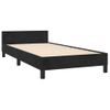 Estructura De Cama Con Cabecero De Terciopelo Negro 90x190 Cm Vidaxl