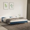 Estructura Cama Con Cabecero Terciopelo Azul Oscuro 160x200 Cm Vidaxl