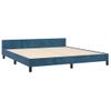 Estructura Cama Con Cabecero Terciopelo Azul Oscuro 160x200 Cm Vidaxl