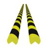 Protectores De Esquina 2 Uds Pu Amarillo Y Negro 4x4x104 Cm Vidaxl