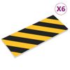 Protectores Pared 6 Uds Espuma Eva Amarillo Y Negro 50x10x2 Cm Vidaxl