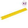 Rampa Protectora De Cables De Suelo 2 Uds Amarillo 98,5 Cm Vidaxl