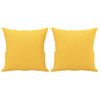 Cojines Decorativos 2 Uds Tela Amarillo Claro 40x40 Cm Vidaxl