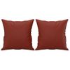 Cojines Decorativos 2 Uds Cuero Sintético Rojo Tinto 40x40 Cm Vidaxl