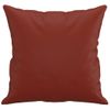 Cojines Decorativos 2 Uds Cuero Sintético Rojo Tinto 40x40 Cm Vidaxl