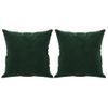 Cojines Decorativos 2 Uds Terciopelo Verde Oscuro 40x40 Cm Vidaxl