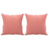 Cojines Decorativos 2 Uds Terciopelo Rosa 40x40 Cm Vidaxl