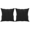 Cojines Decorativos 2 Uds Terciopelo Negro 40x40 Cm Vidaxl