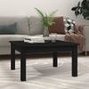 Mesa De Centro De Madera Maciza De Pino Negro 55x55x30 Cm Vidaxl