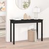 Mesa Consola Madera Maciza De Pino Negro 110x40x75 Cm Vidaxl