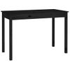 Mesa De Comedor Madera Maciza De Pino Negro 110x55x75 Cm Vidaxl