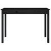 Mesa De Comedor Madera Maciza De Pino Negro 110x55x75 Cm Vidaxl