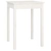 Mesa De Comedor Madera Maciza De Pino Blanca 55x55x75 Cm Vidaxl