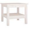 Mesa De Centro De Madera Maciza De Pino Blanco 45x45x40 Cm Vidaxl