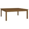 Mesa De Centro Madera Maciza De Pino Marrón Miel 100x100x40 Cm Vidaxl