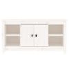 Mueble Para Tv De Madera Maciza De Pino Blanco 103x36,5x52 Cm Vidaxl