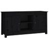 Mueble De Tv De Madera Maciza De Pino Negro 103x36,5x52 Cm Vidaxl