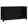 Mueble De Tv De Madera Maciza De Pino Negro 103x36,5x52 Cm Vidaxl