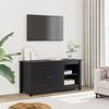 Mueble De Tv De Madera Maciza De Pino Negro 103x36,5x52 Cm Vidaxl