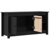 Mueble De Tv De Madera Maciza De Pino Negro 103x36,5x52 Cm Vidaxl