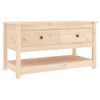 Mesa De Centro De Madera Maciza De Pino 102x49x55 Cm Vidaxl