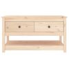 Mesa De Centro De Madera Maciza De Pino 102x49x55 Cm Vidaxl