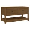 Mesa De Centro Madera Maciza De Pino Marrón Miel 102x49x55 Cm Vidaxl