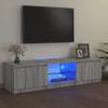 Mueble Para Tv Con Luces Led Gris Sonoma 140x40x35,5 Cm Vidaxl