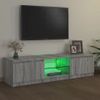 Mueble Para Tv Con Luces Led Gris Sonoma 140x40x35,5 Cm Vidaxl