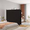 Biombo Divisor De 2 Paneles De Tela Negro 348x180 Cm Vidaxl