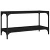 Mueble Para Tv Madera Contrachapada Y Acero Negro 80x33x41 Cm Vidaxl