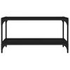 Mueble Para Tv Madera Contrachapada Y Acero Negro 80x33x41 Cm Vidaxl