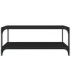 Mueble Para Tv Madera Contrachapada Y Acero Negro 100x33x41 Cm Vidaxl