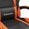 Silla Gaming Giratoria Cuero Sintético Negro Y Naranja Vidaxl